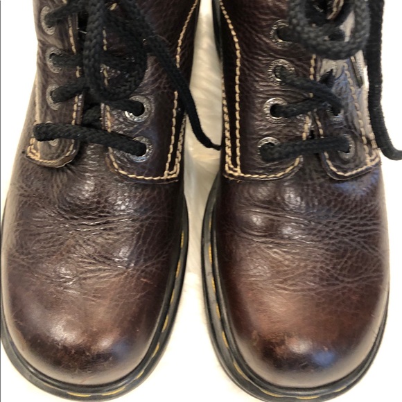 DR. MARTENS  Dark Brown leather Ankle Boots size 6 - Picture 3 of 8